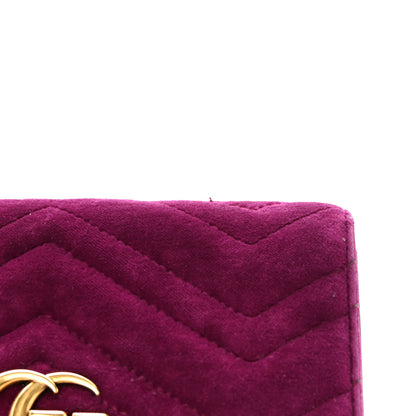 Gucci Velvet Matelasse GG Marmont Mini Bag Fuchsia Violet Cyclamen 18 of 18