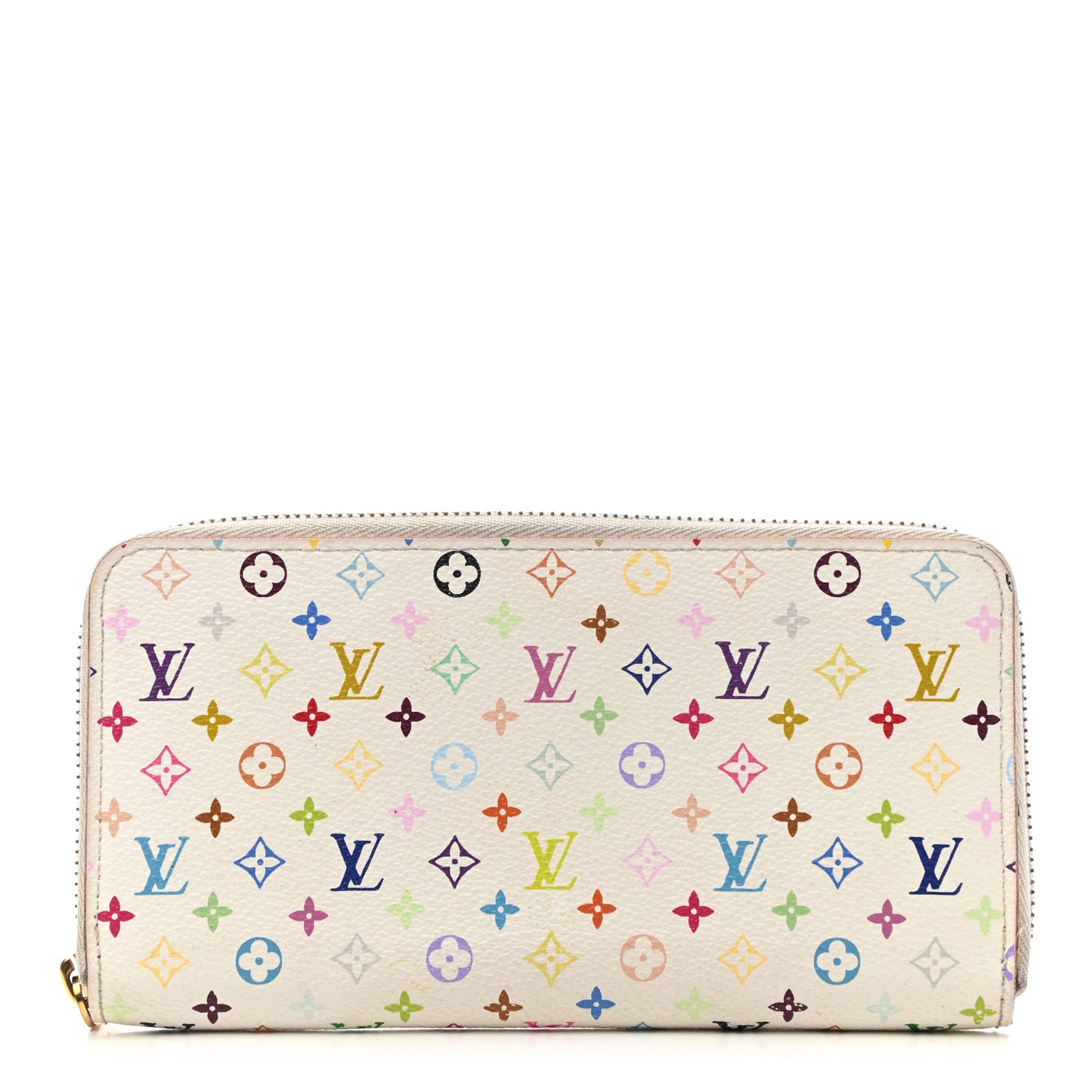 Monogram Multicolor Zippy Wallet White Litchi