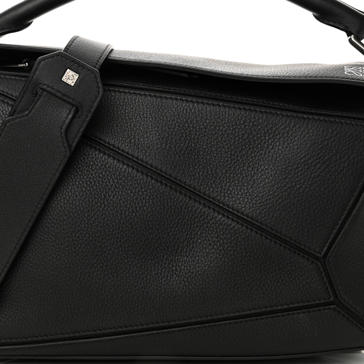 Loewe Calfskin Medium Puzzle Bag Black 8 of 12