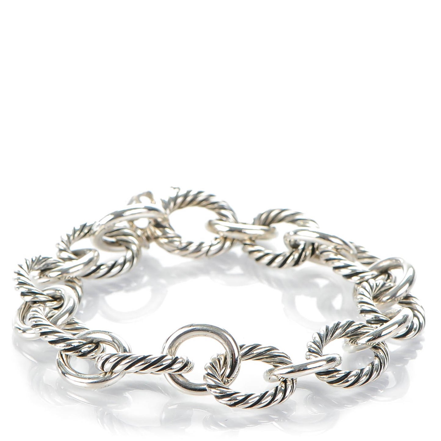 Sterling Silver 12mm Large Oval Link Bracelet
