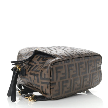 Fendi Vitello Bi-Color FF 1974 Embossed Mini Backpack Maya Black 4 of 14