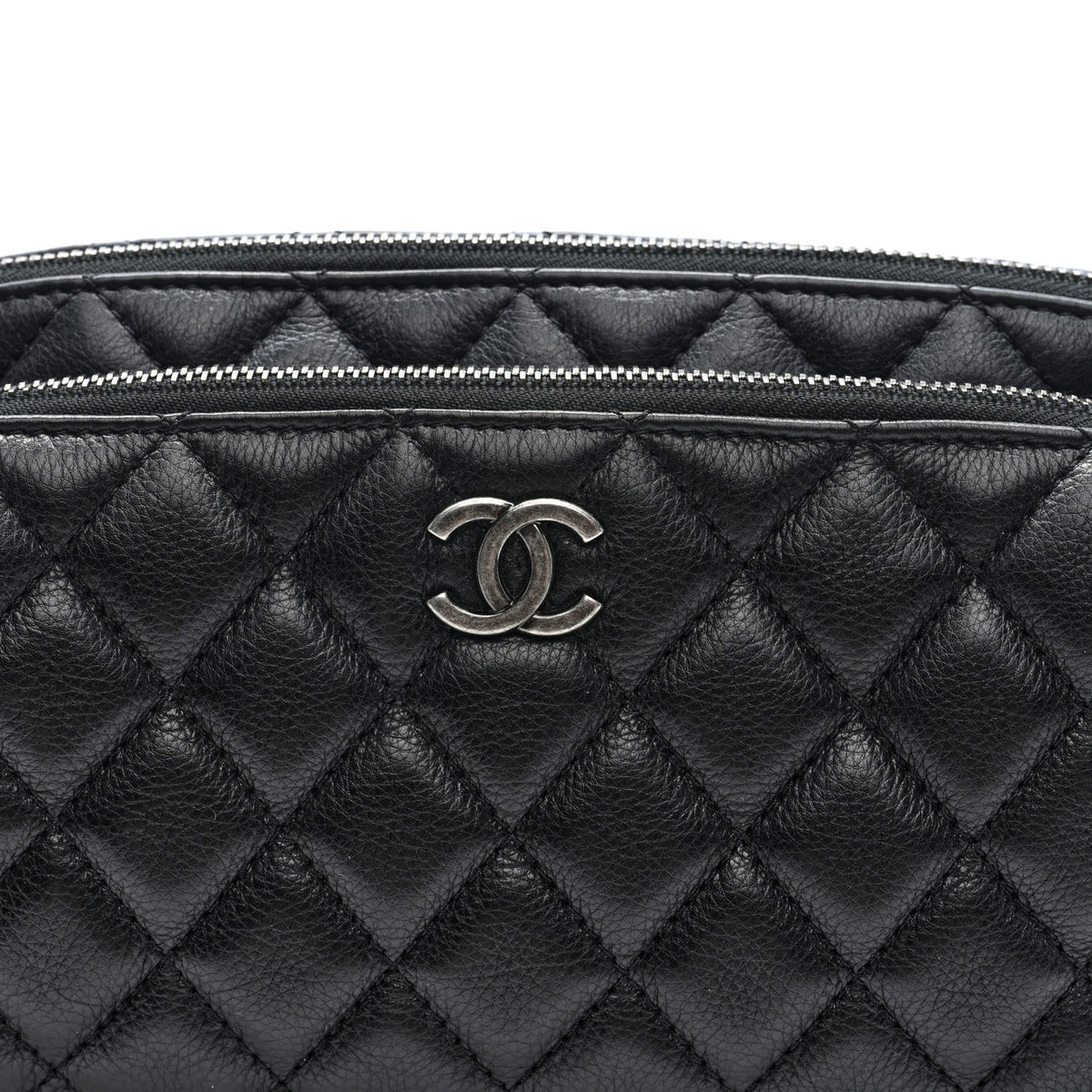 Calfskin Quilted Waist Bag Black