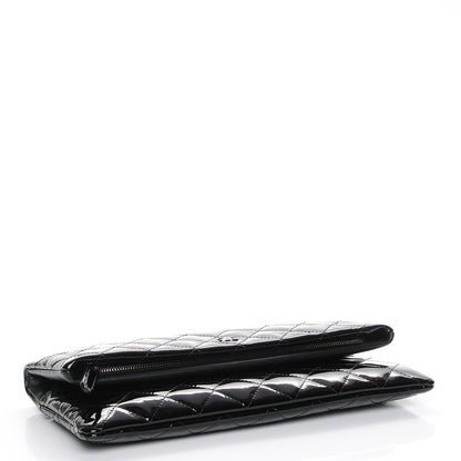 Chanel Patent Calfskin Quilted Beauty CC Clutch Black 4 of 9