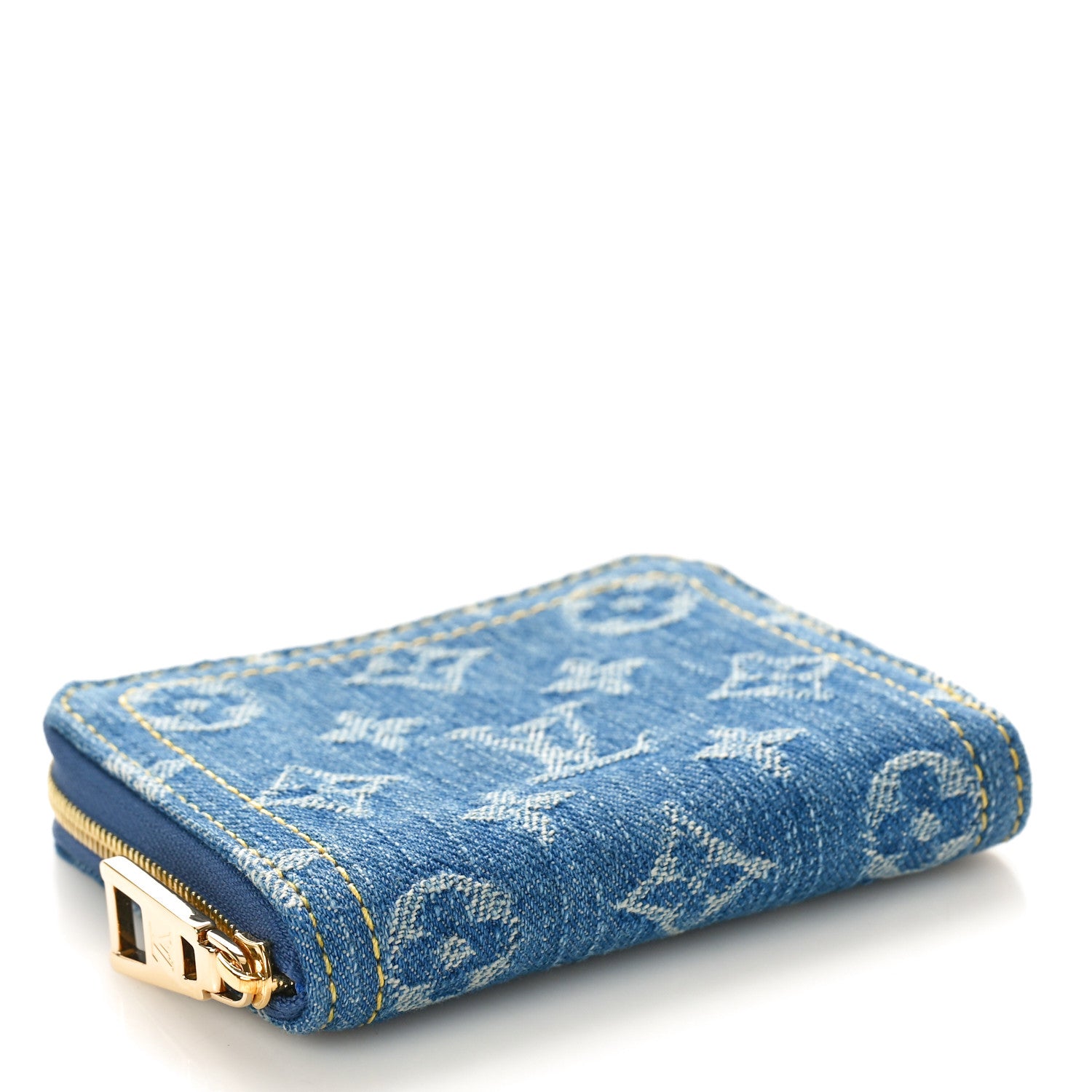 Louis Vuitton Denim Monogram New LV Remix Lou Wallet Blue 4 of 7