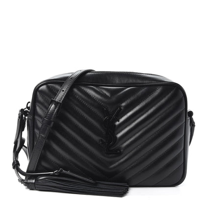 Saint Laurent Calfskin Matelasse Monogram Lou Camera Bag Black 1 of 9