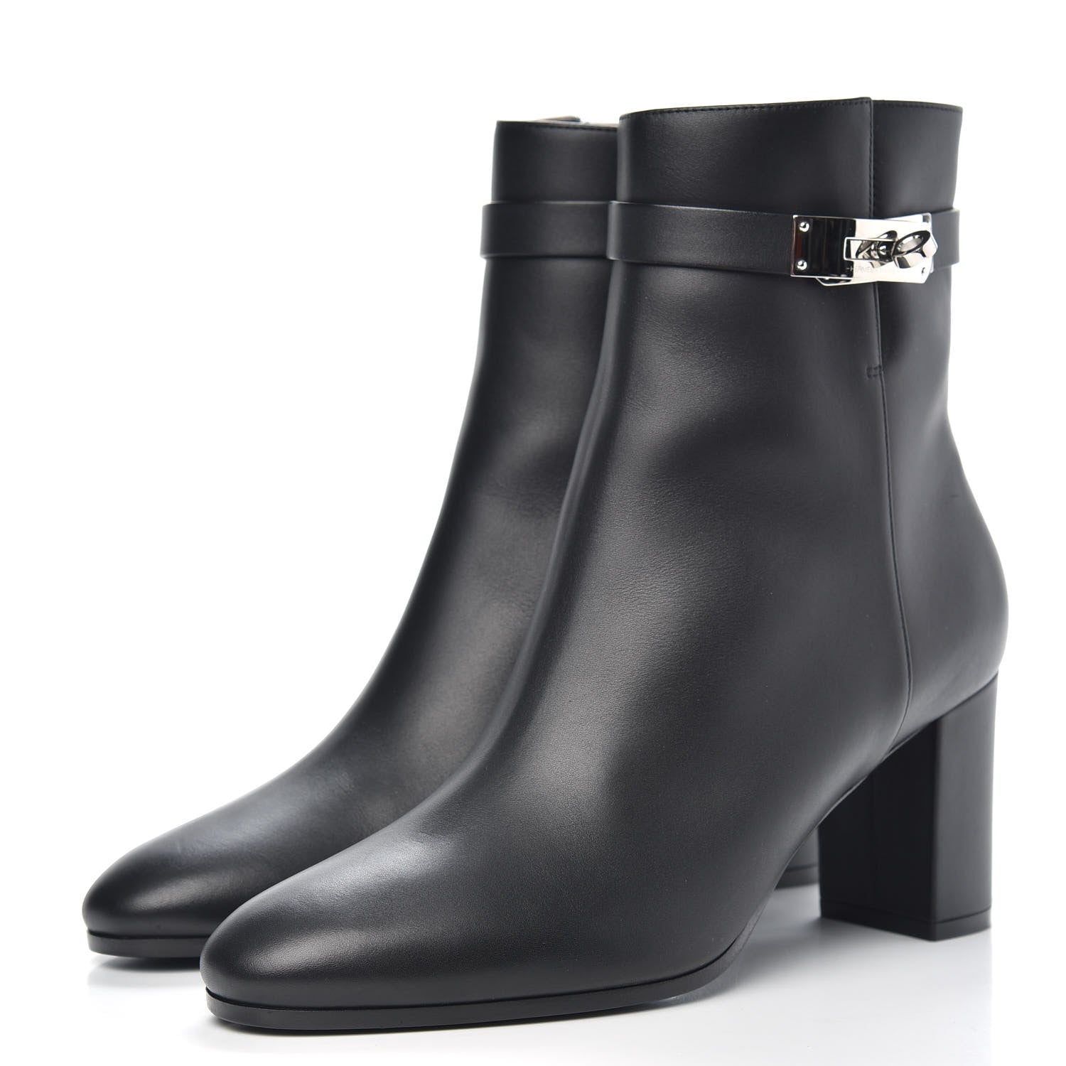 Hermes Calfskin Saint Germain Ankle Boots 39.5 Black 3 of 7