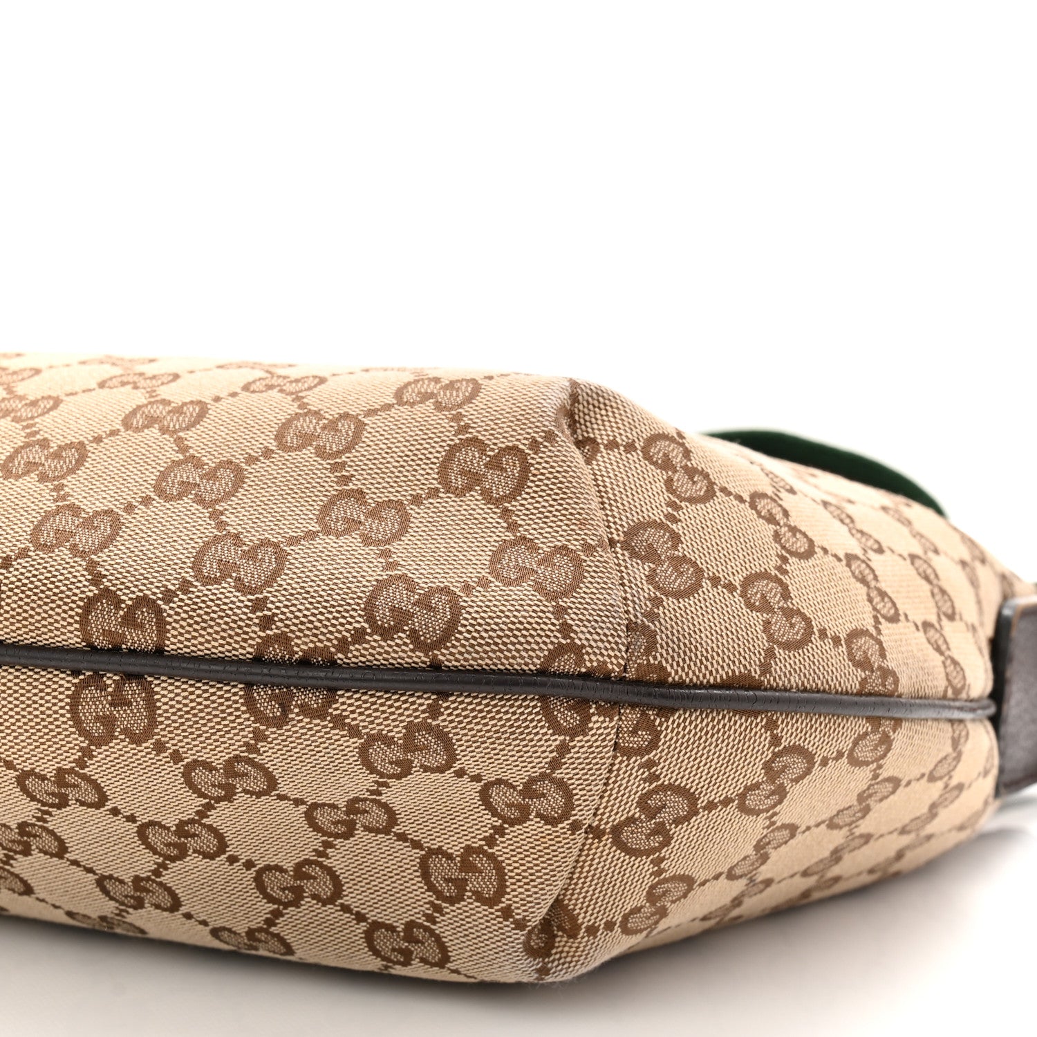 Gucci Monogram Web Medium Half Moon Hobo Dark Brown 10 of 10