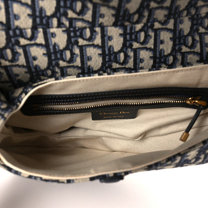Christian Dior Oblique Saddle Bag Blue 5 of 9