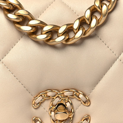 Chanel Lambskin Quilted Medium Chanel 19 Flap Beige 8 of 11