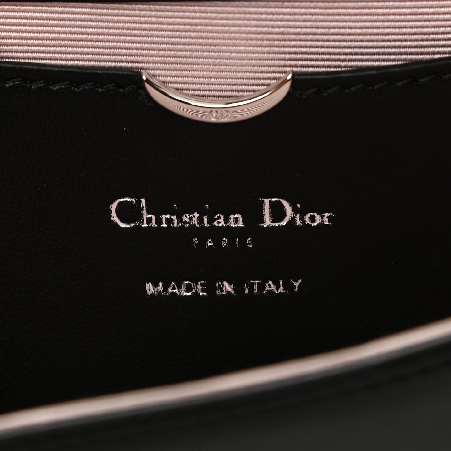 Lambskin Diorama Croisiere Chain Wallet Black