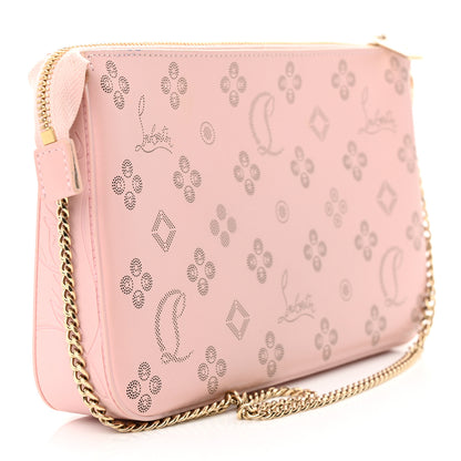 Christian Louboutin Calfskin Loubinthesky Perforated Shoulder Bag Pink 3 of 11