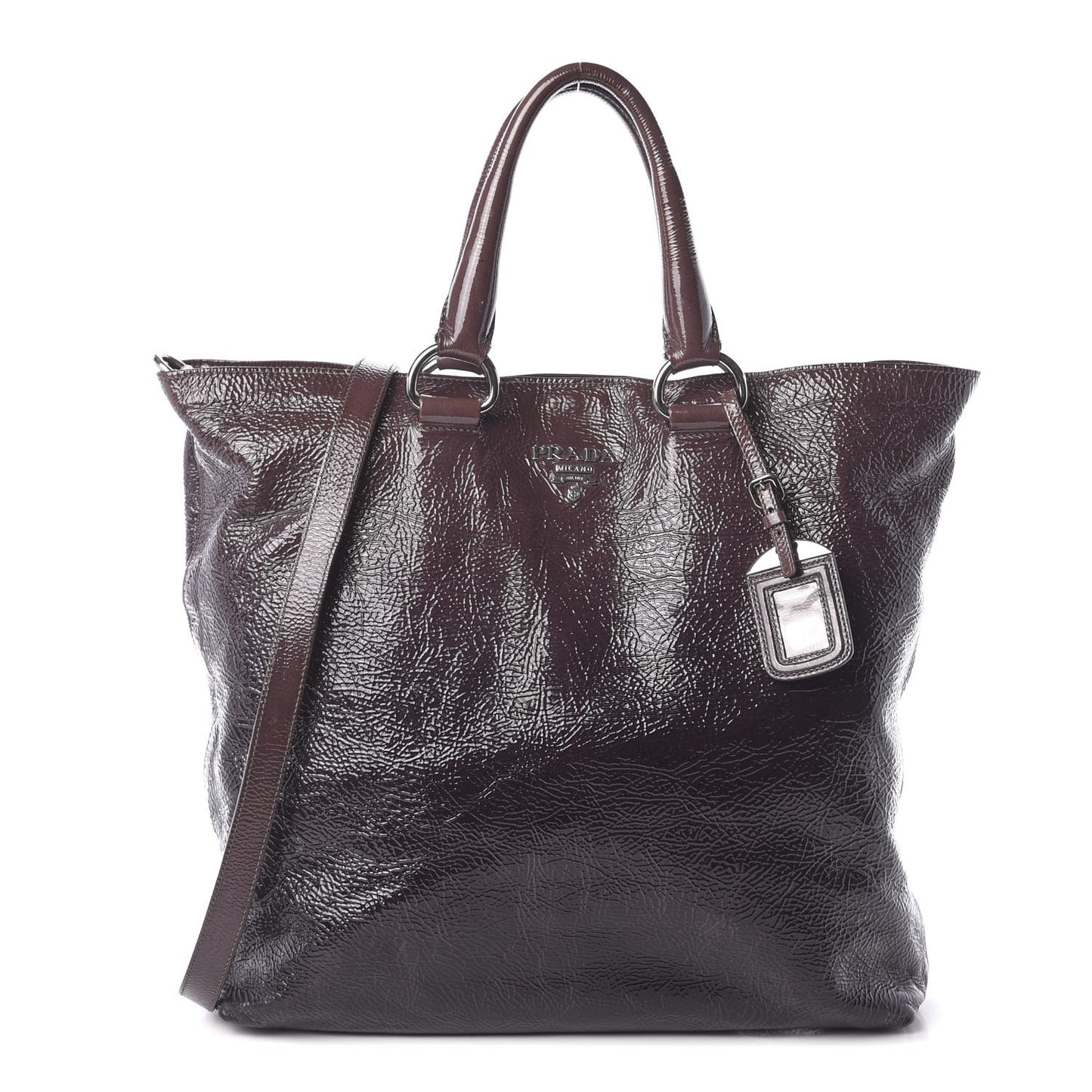 Vernice Sfumata Shopping Tote Lampone
