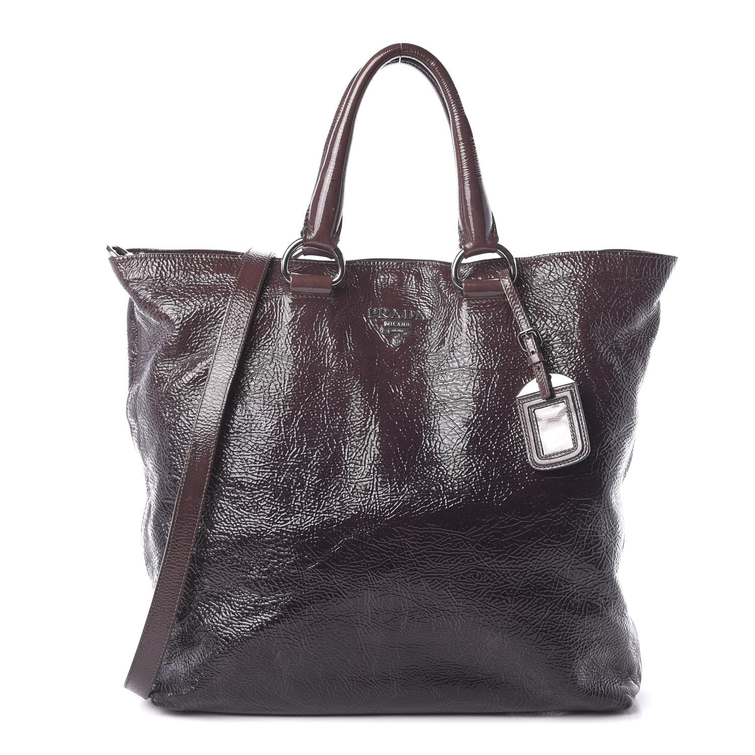 Prada Vernice Sfumata Shopping Tote Lampone 1 of 9