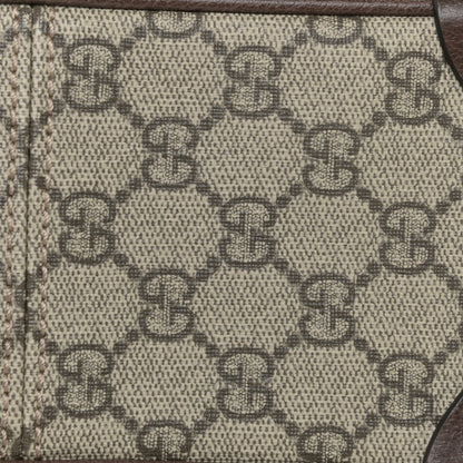Gucci GG Supreme Monogram Textured Calfskin Square Messenger Bag Beige Ebony New Acero 10 of 12