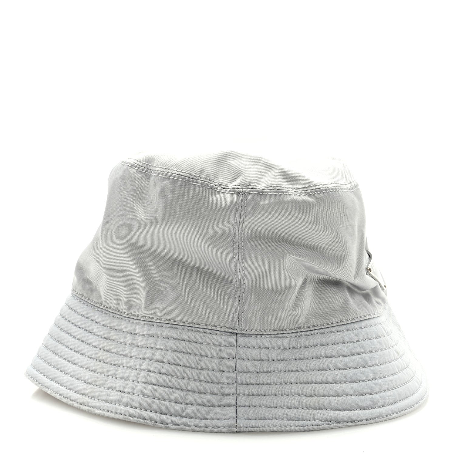 Prada Re-Nylon Metal Triangle Logo Womens Bucket Hat S Fiordaliso 5 of 7