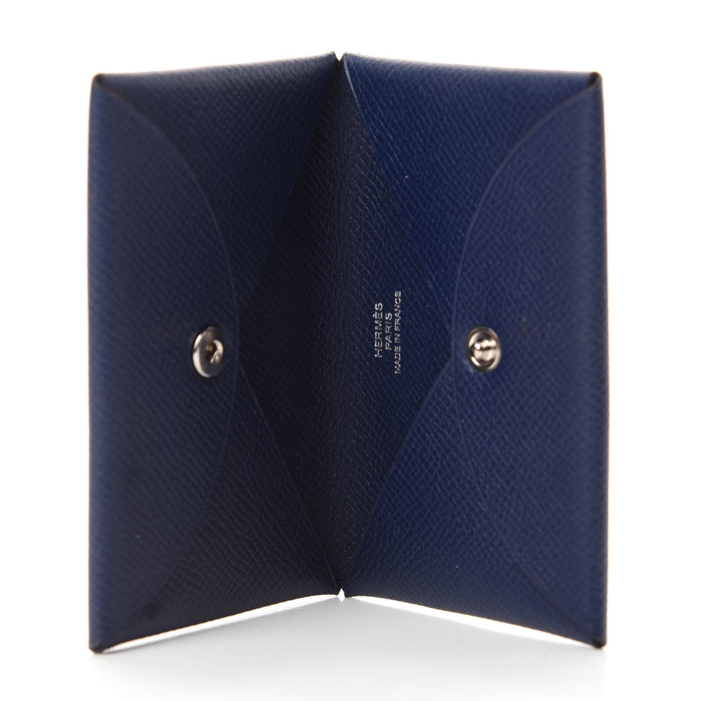 Epsom Calvi Card Case Bleu Saphir