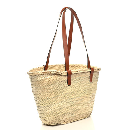 Celine Raffia Calfskin Triomphe Medium Panier Tan 3 of 9