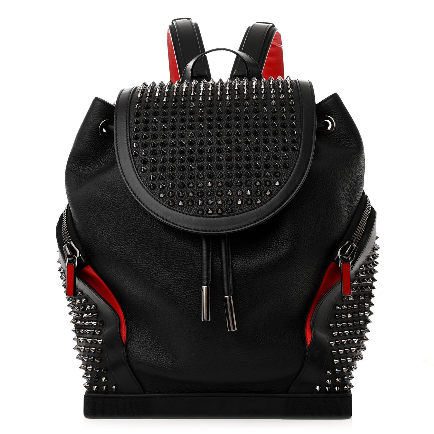 Calfskin Spiked Explorafunk Backpack Black