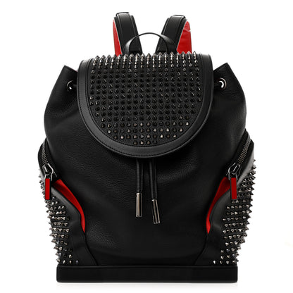 Christian Louboutin Calfskin Spiked Explorafunk Backpack Black 1 of 12