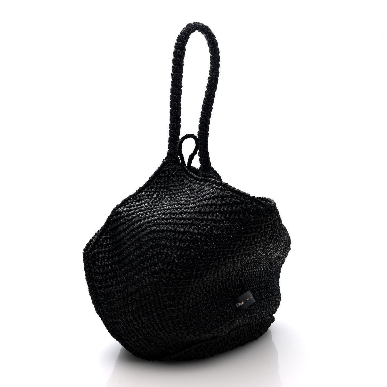 Khaite Raffia Medium Lotus Tote Black 3 of 9