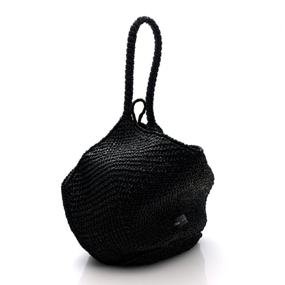 Khaite Raffia Medium Lotus Tote Black 3 of 9