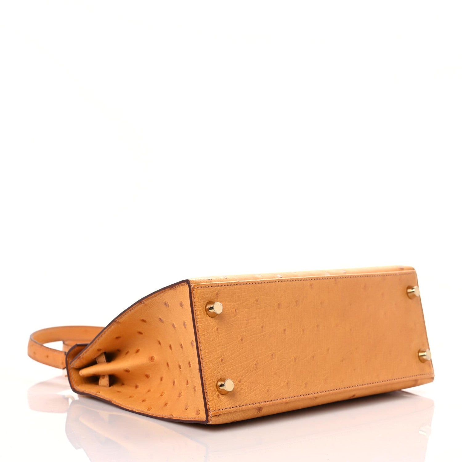 Hermes Ostrich Kelly Sellier 25 Saffron 4 of 10