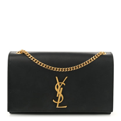 Saint Laurent Grain De Poudre Medium Classic Monogram Kate Satchel Black 1 of 15