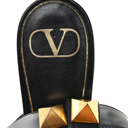 Valentino Garavani Calfskin Roman Stud Ankle Strap 80mm Pumps 41 Black 8 of 10