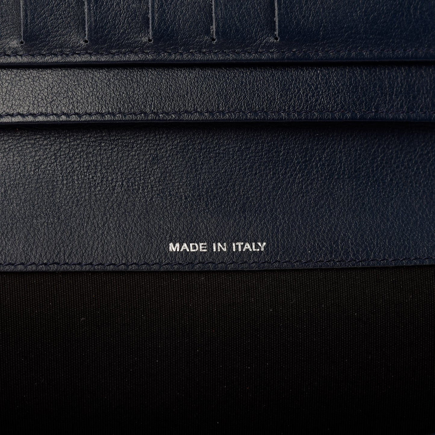 Caviar Timeless CC Large Flap Wallet Navy Blue