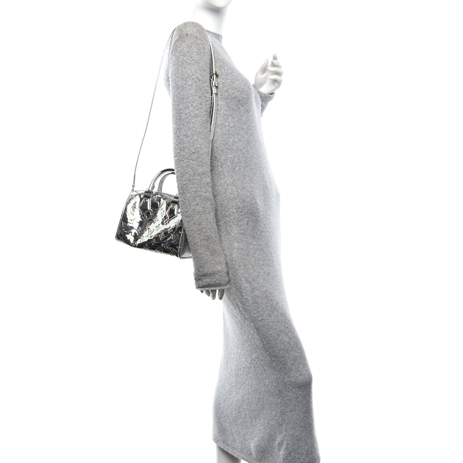 Louis Vuitton Monogram Miroir Speedy Bandouliere 20 Silver 2 of 9