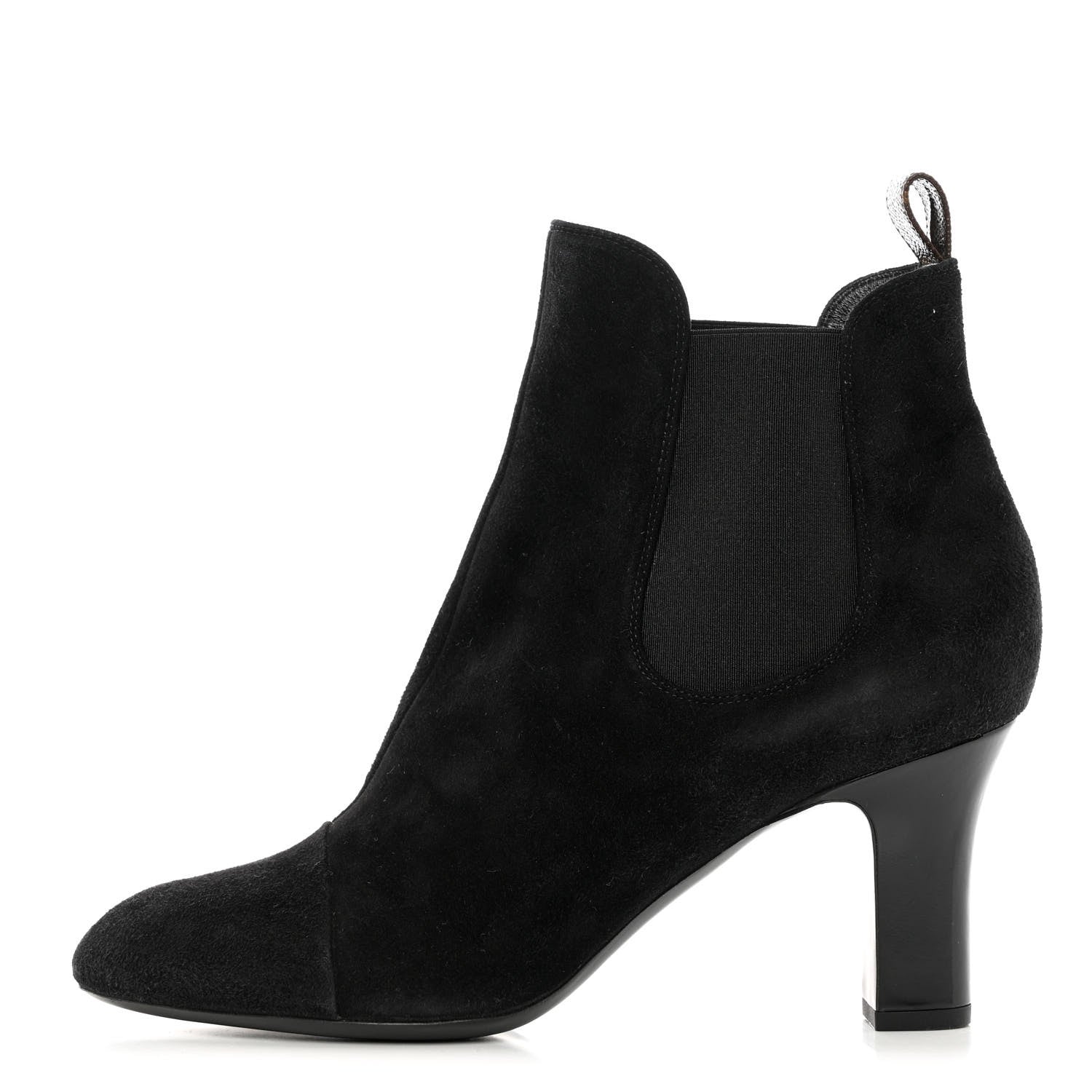 Louis Vuitton Suede Monogram Uniformes Cap Toe Chelsea 75mm Ankle Boots 40.5 Black 1 of 9