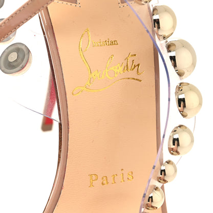 Christian Louboutin Patent PVC Corinetta 100 Sandals 37 Nude 7 of 9