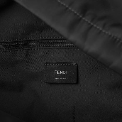 Fendi Nylon Vitello Elite Monster Eyes Rounded Backpack Black Yellow 6 of 8