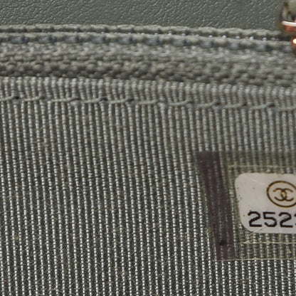 Chanel Iridescent Caviar Quilted Medium Zip Around Wallet Light Green 8 of 9