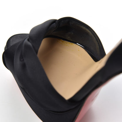 Christian Louboutin Satin Volpi Peep Toe 150 Platform Sandals 35 Black 14 of 15