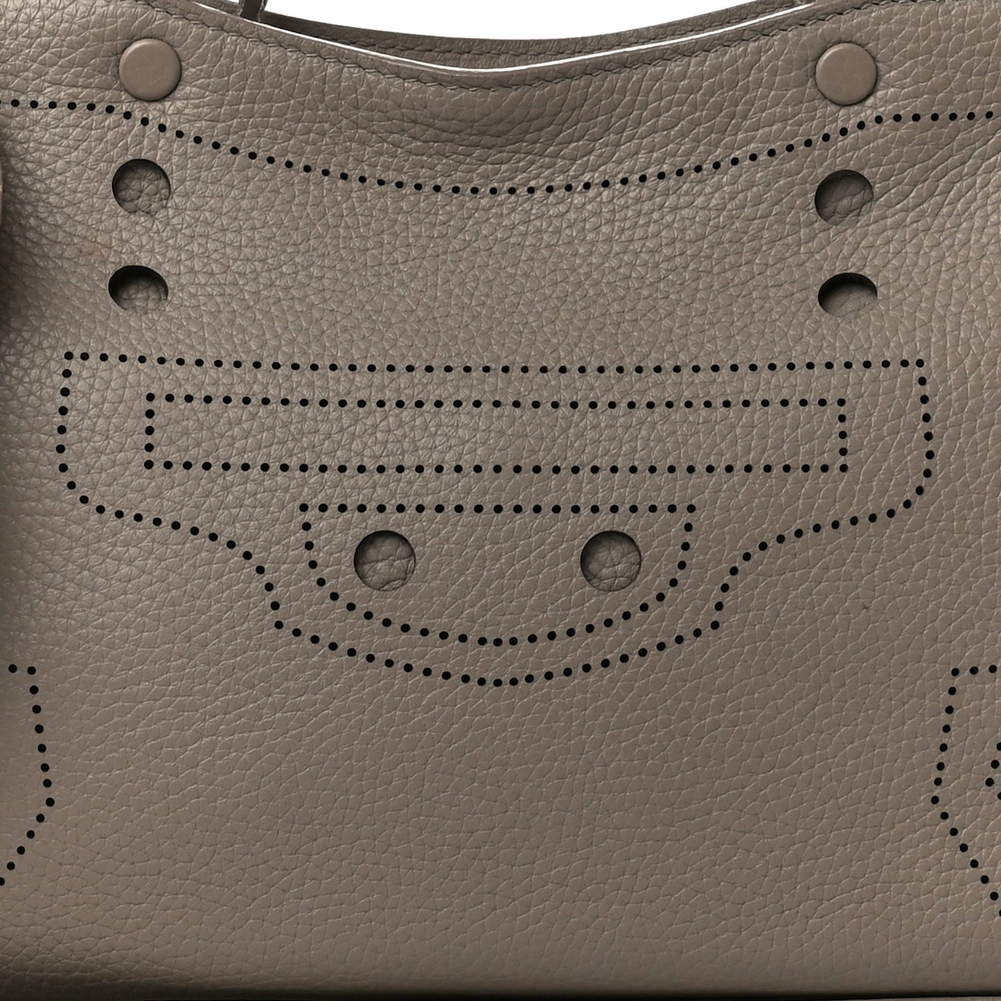 Veau Grana Perforated Blackout Hardware S City Gris Cendre