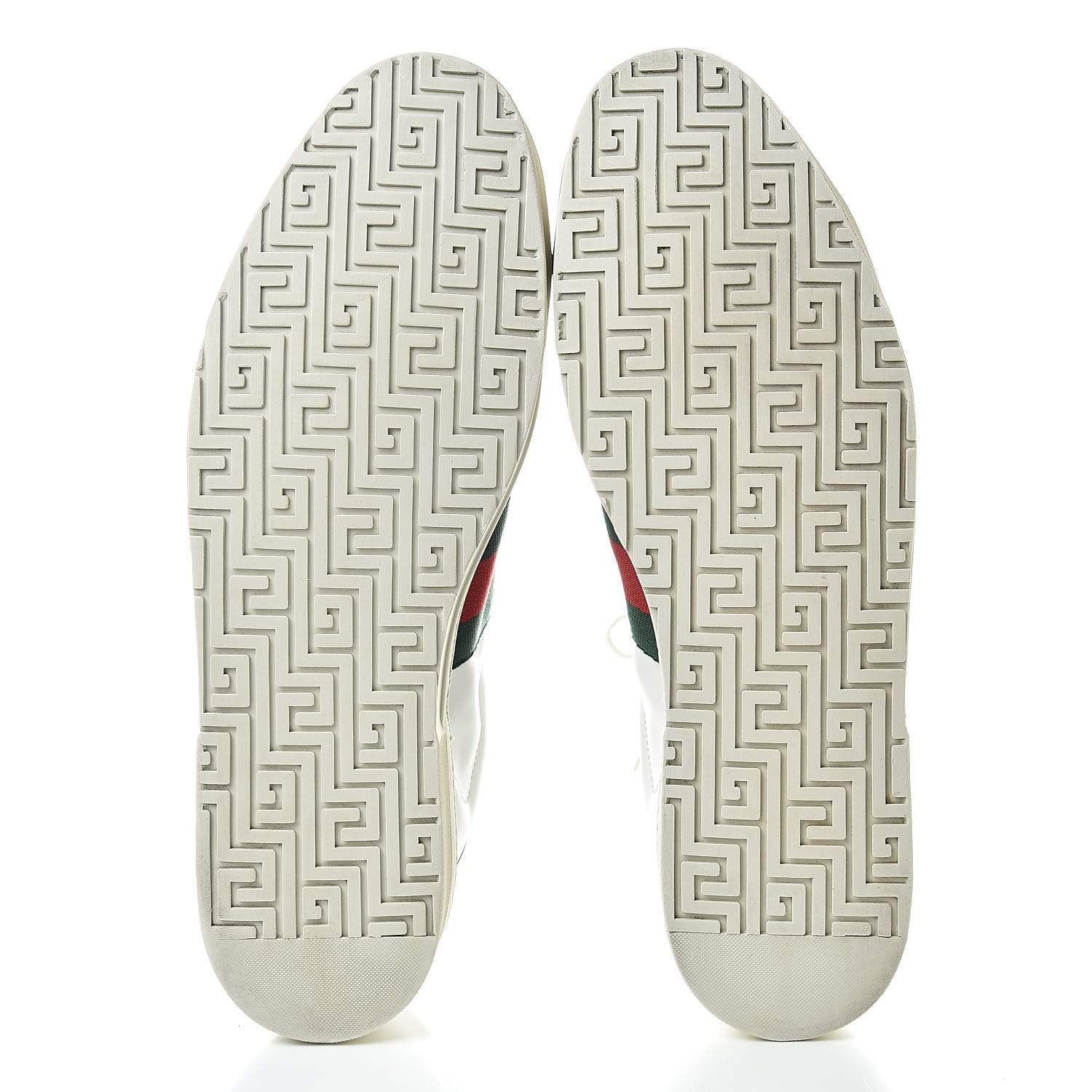 Gucci Calfskin Crocodile Web Mens Ace Sneakers 13 White Green 6 of 13