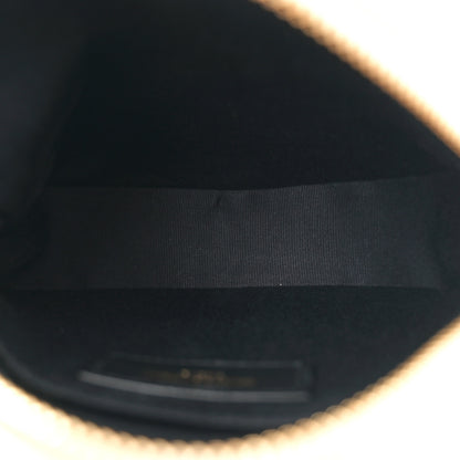 Saint Laurent Grain De Poudre Matelasse Chevron Quilted Round Vinyle Camera Bag Crema Soft 5 of 10