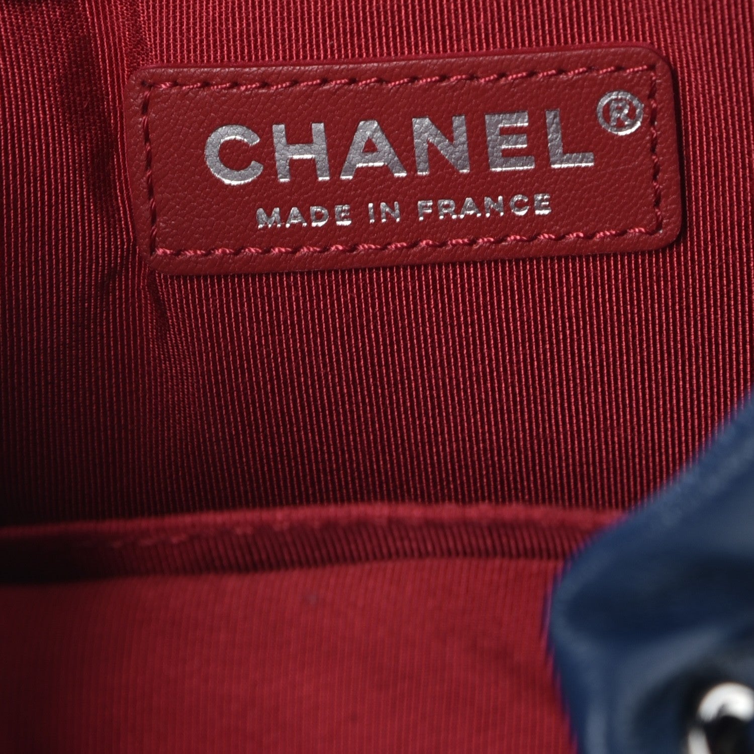 Chanel Calfskin Quilted Small Gabrielle Bucket Dark Blue 6 of 7