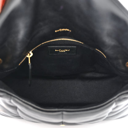 Saint Laurent Lambskin Quilted Small Loulou Puffer Monogram Chain Satchel Black 5 of 10