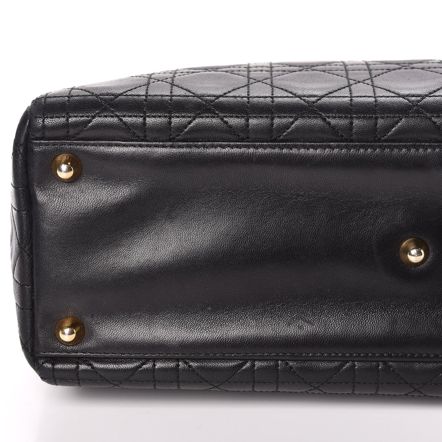 Lambskin Cannage Large Lady Dior Black