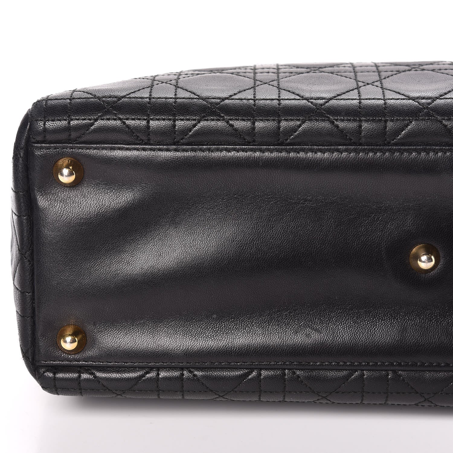 Christian Dior Lambskin Cannage Large Lady Dior Black 15 of 17