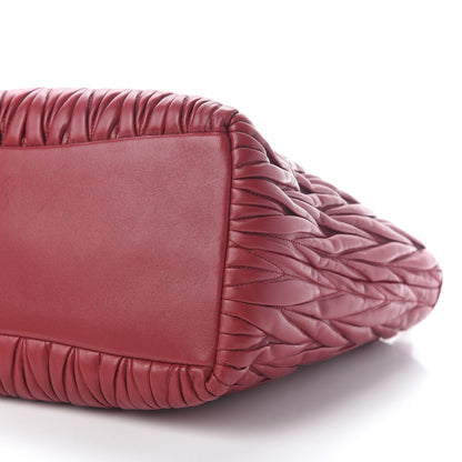 Miu Miu Nappa Matelasse Tote Rosso 8 of 8
