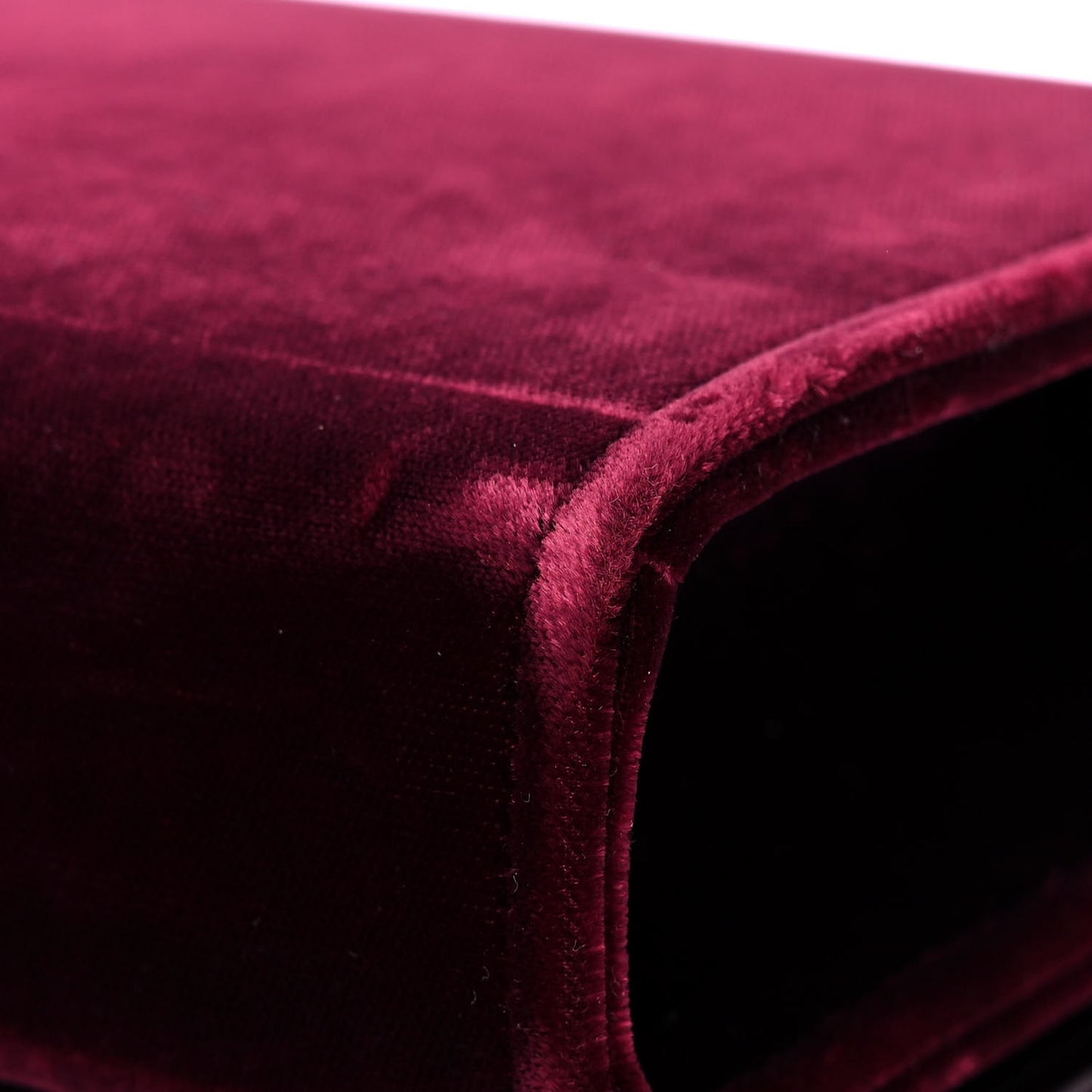 Velvet Small Classic Monogram Kate Tassel Satchel Burgundy