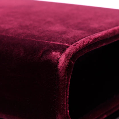 Saint Laurent Velvet Small Classic Monogram Kate Tassel Satchel Burgundy 11 of 16