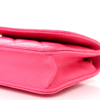 Chanel Caviar Quilted Wallet on Chain WOC Fuchsia 11 of 11