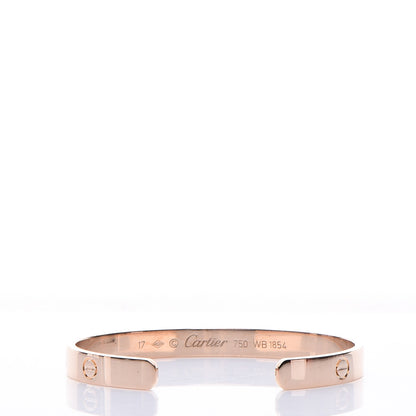 Cartier 18K Pink Gold LOVE Cuff Bracelet 17 3 of 6