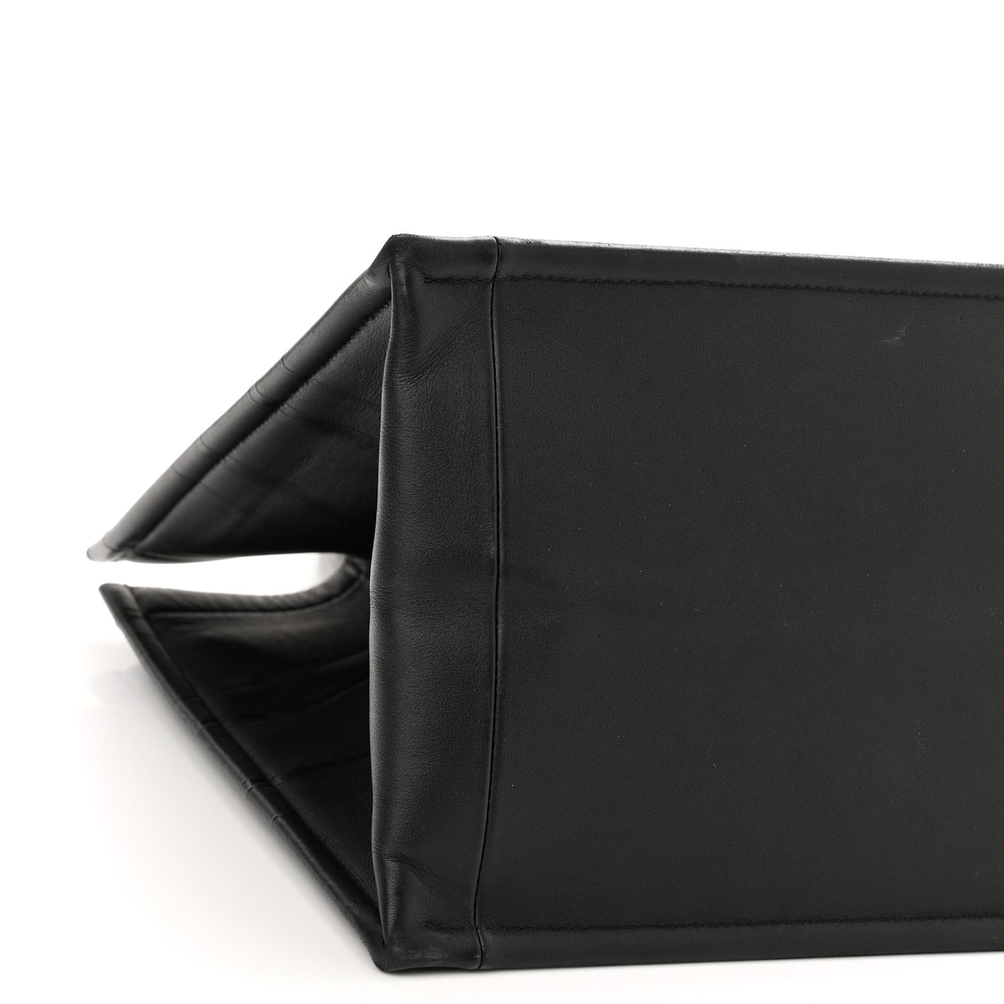Calfskin Embossed Medium Book Tote Black