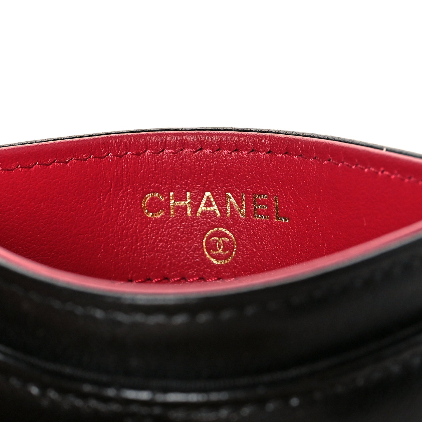 Lambskin Quilted Chanel 19 Card Holder Black
