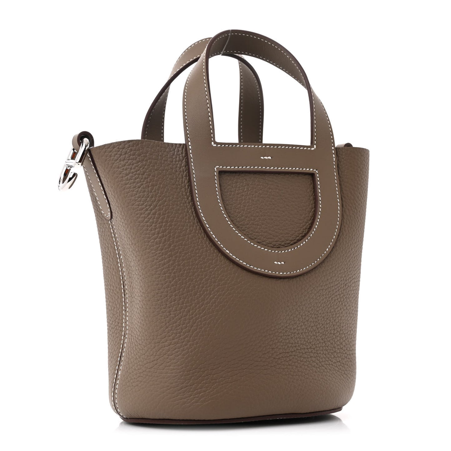 Taurillon Clemence Swift In-The-Loop 18 Bag Etoupe